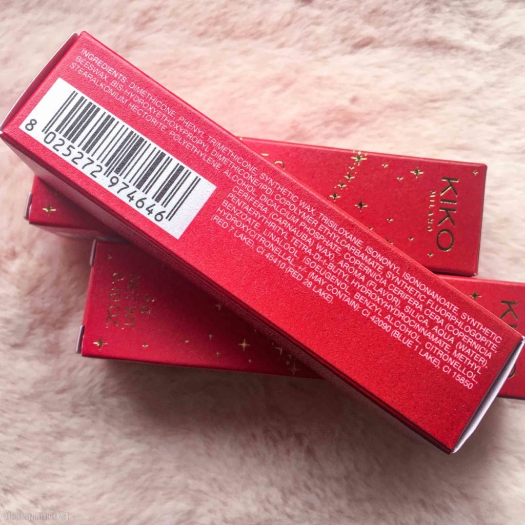 kiko ray of love lip stylo inci