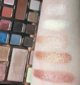 bh cosmetics desert oasis palette swatches highlighter