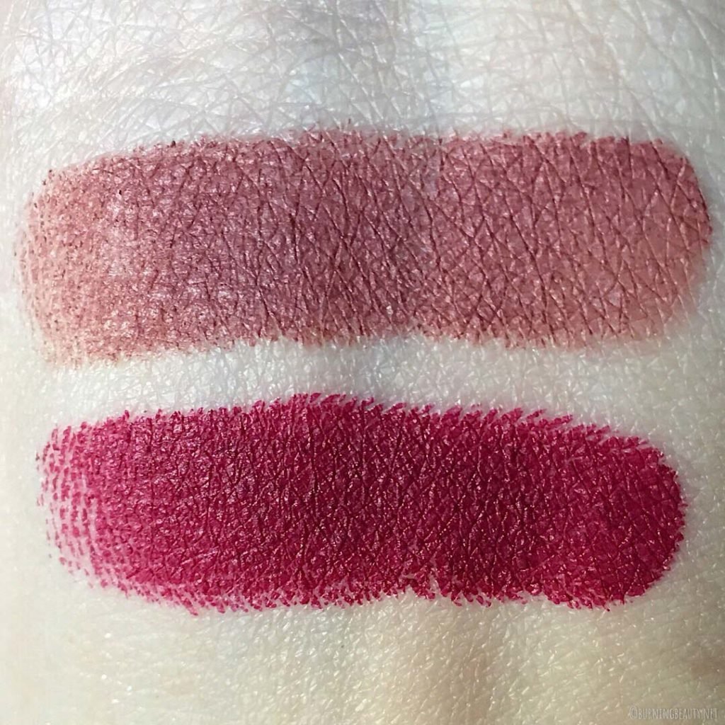fenty beauty mattemoiselle lipstick flamingo acid thicc swatches