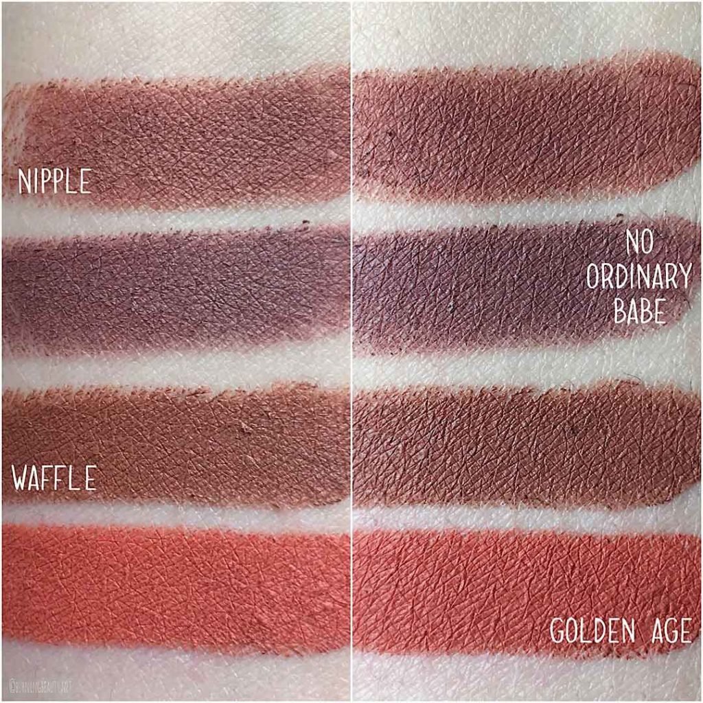 mulac cosmetics kali collection nude comparison