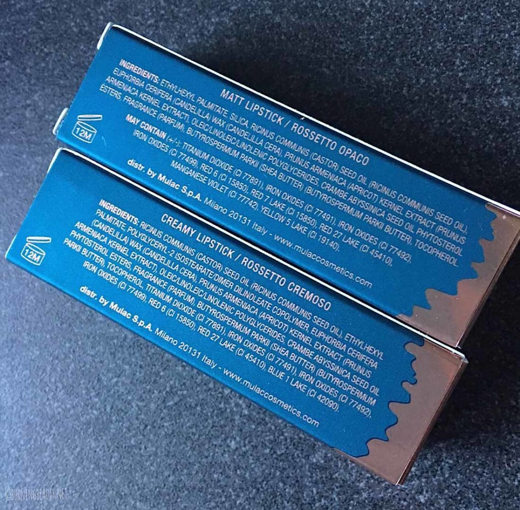 mulac cosmetics kali collection inci