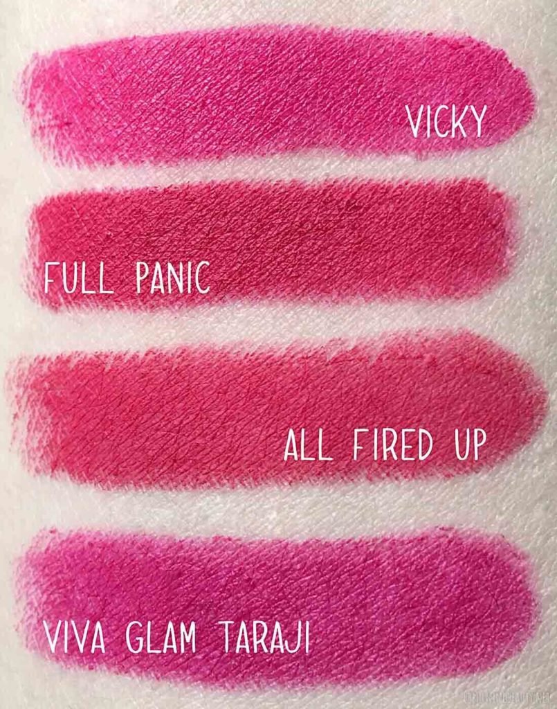 pat mcgrath mini lipstick trio full panic comparison