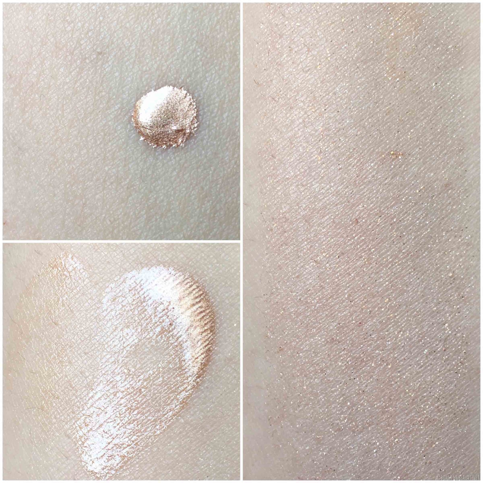 becca highlighter drops swatches comparison