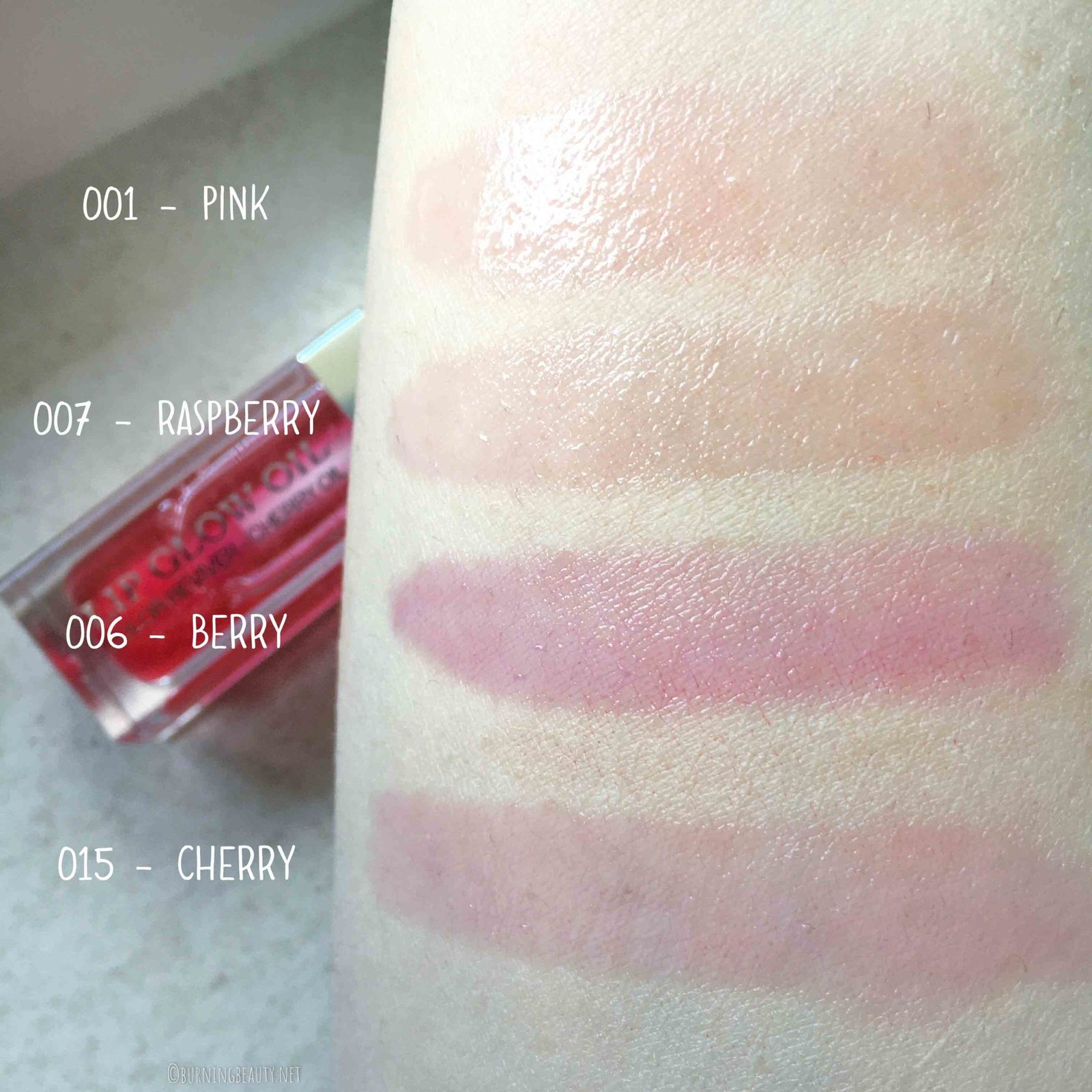 dior lip glow oil swatches