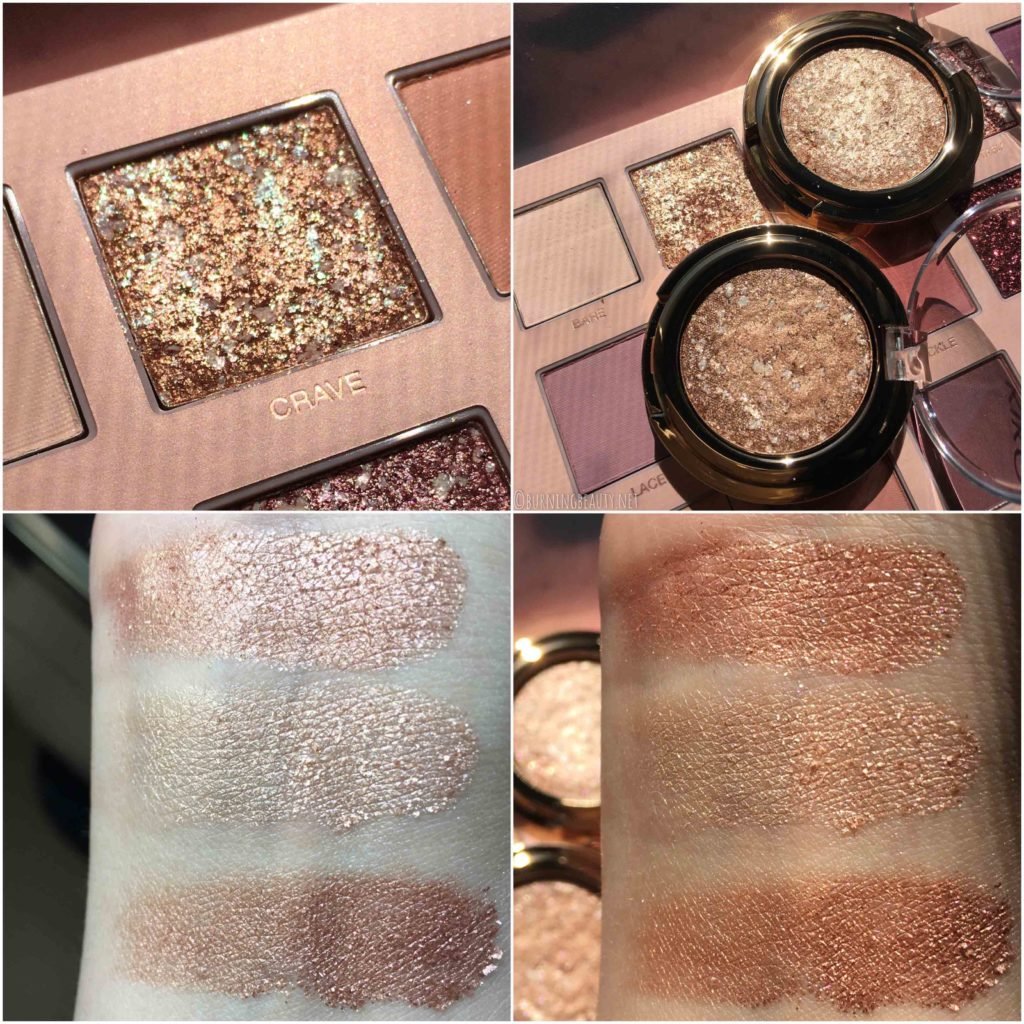 kiko unexpected paradise eyeshadow vs huda crave