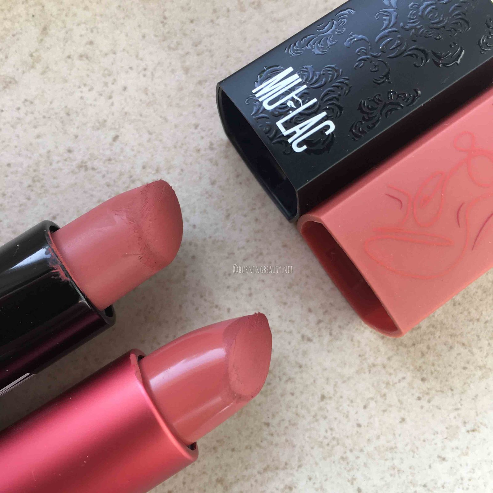 mulac cosmetics milf collection lipstick comparison bullet